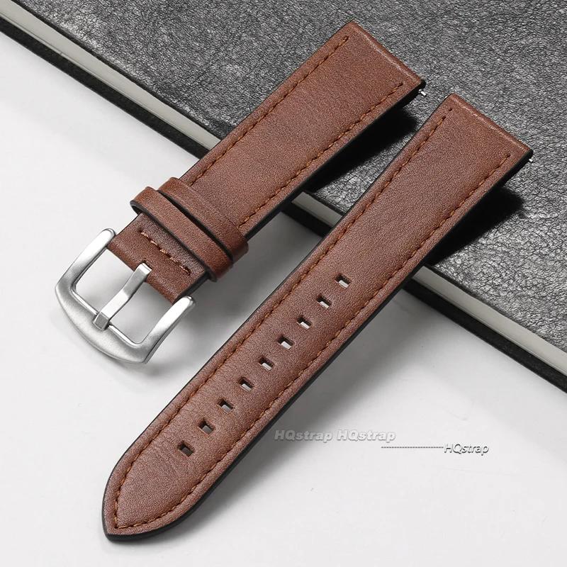 20mm 22mm Vintage Retro Calfskin Leather Watch Band Quick Release Straps Men Women Bracelets Belt Universal Watch Accessories