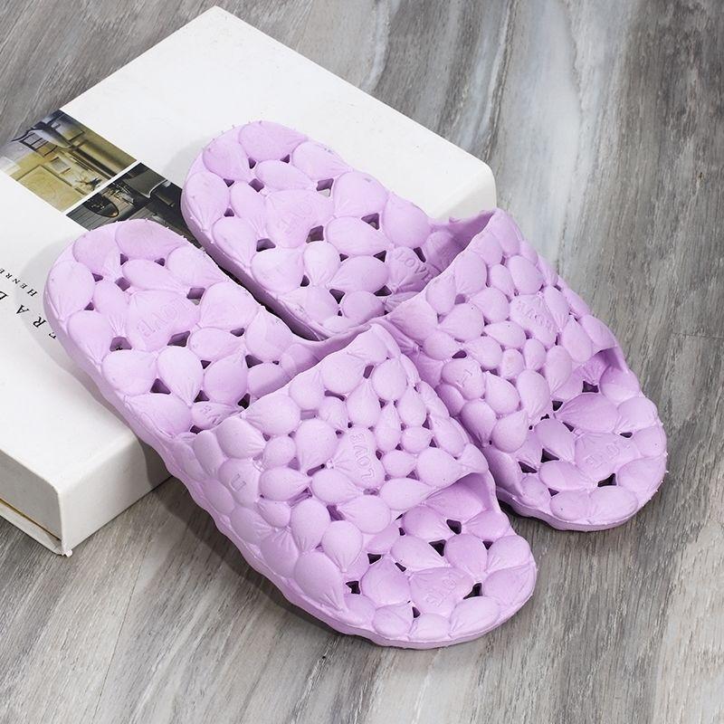 Thick-bottomed cool slippers women's new summer home bath non-slip indoor soft bathroom leakage does not stink feet plastic slippers men