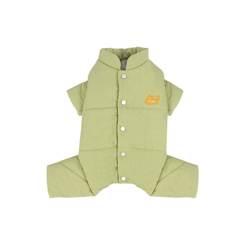 

Одежда для питомцев осень и зима хлопковая одежда теплая и холодная одежда на четыре лапы шнауцер мальтийская болонка маленькая собака утолщенная одежда 2XL зелёный