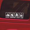 Love Camping, Love Life. Car Sticker Decoration Waterproof For Window And Bumper Stickers Of Cars, Trucks And Motorcycles