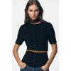 Zbzr Autumn New Women clothes Western Style Fashion Temperament Short sleeve Belt Knitted Outerwear 2756112 401