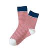 Women's Color-blocking Striped Mid-calf Socks, College-style Long Calf Socks, Trendy Women's Socks