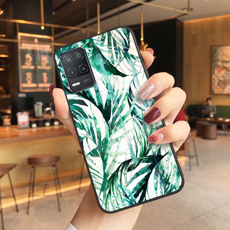 Funda Green Plant Leaves Shell Phone Cover For Oppo Realme 8Pro 6PRO 6i 7pro 9i 9pro C11 C21Y C21 C25Y C25S C3 Q3S XT Case Coque