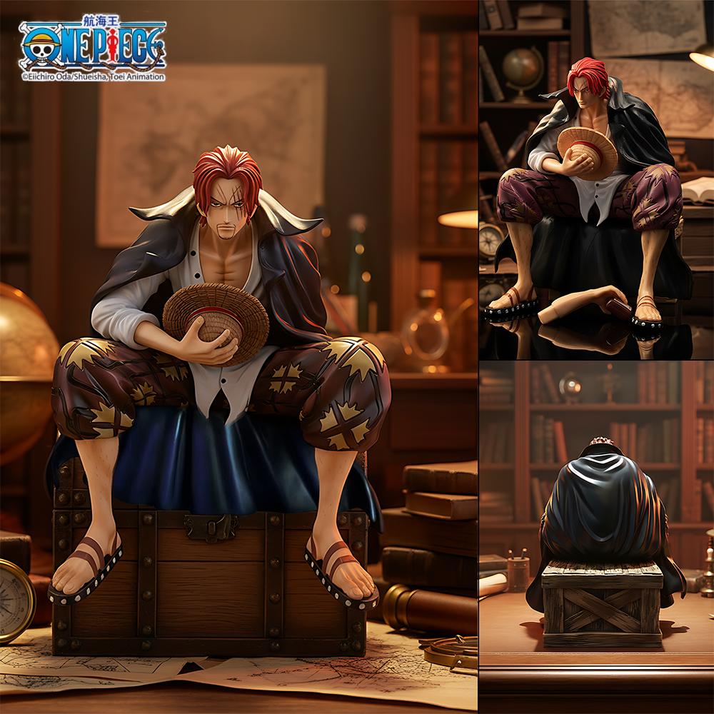 1 Stück Offizielle One Piece Shanks Figur, Einer der Vier Kaiser — Sammlerstück Schreibtischdekoration, Ideales Geschenk für Feiertage & Geburtstag.