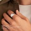 eManco Stainless Steel Punk Style Minimalist Round Ring Gold Plated Women's Rings for Parties and Festivals