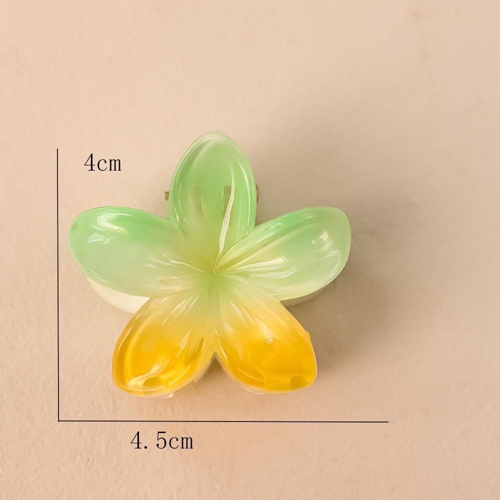 

2pcs 4CM Candy-colored Frangipani Clip Sweet Hairpin Headdress Female Flower Hair Accessories Plate Hairpin