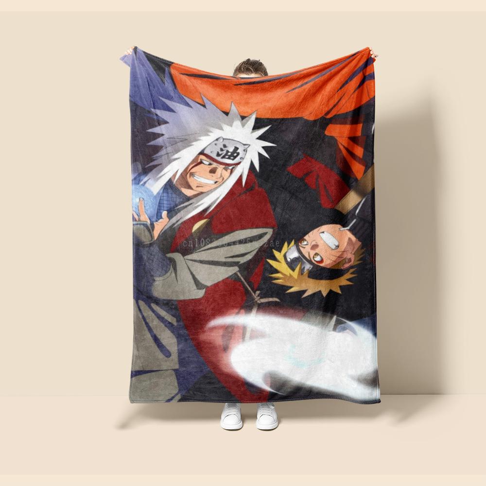 Flannel Blanket Naruto Cartoon Super Soft Blankt for Travel Couch Sofa Picnic Bed Flannel Blanket Birthday Gift
