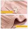 Autumn Winter Rose Embroidered Fleece Pajamas for Girls - Anti-Static, Warm Homewear for Kids