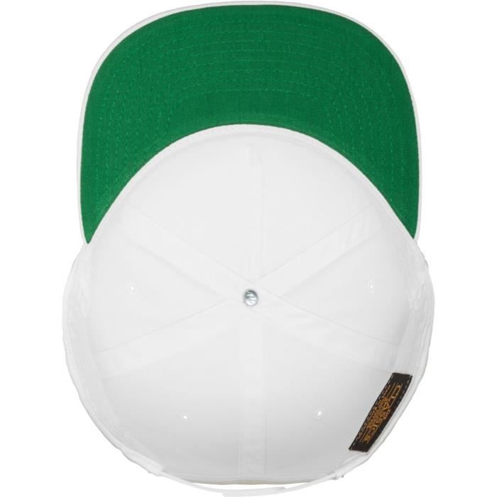 Casquette Snapback Flexfit Classic 5-Panel - Blanc - Adulte - Mixte
