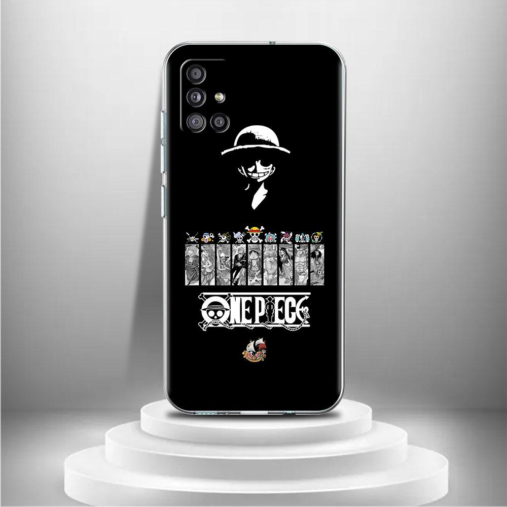 Clear Case For Samsung Galaxy A52 A12 A51 A32 A21s A71 A32 A22 50 A70 A31 A72 5G Phone Cover One- Piece Boy Anime