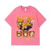 275 GSM Gewaschene T-Shirts 100% Baumwolle Demon Slayer V68 Zenitsu Aufdruck Unisex Schweres Baumwoll-T-Shirt