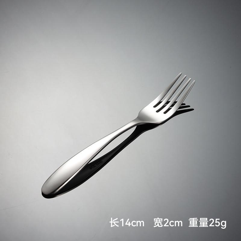 Furculiță și lingură pentru mâncare occidentală din oțel inoxidabil 304, tacâmuri cu specificații multiple, lustruire oglindă, cadou corporativ, furculiță pentru fructe 028