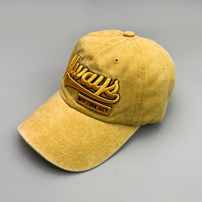 Kpop Hip Hop Versatile Letter Embroidery Men'S And Women'S Baseball Caps Cotton Street Sports Breathable Sun Hat