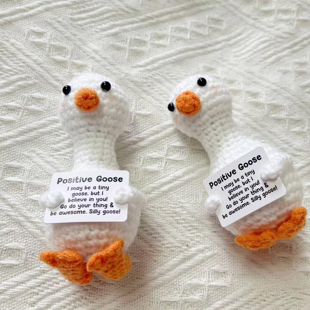 Cute Positive Sheep Emotional Support Positive Crochet Animals Bookshelf Decorations Handmade Gift