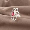 Pink Rubellite Gemstone Jewelry, 925 Sterling Silver Ring, Handmade Charming Earring, Bohemian Rubellite Ring For Grandma Gift