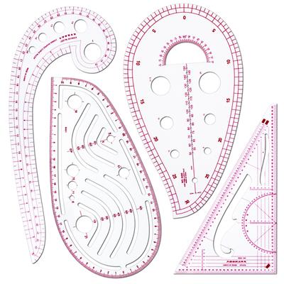 4pcs Set Tailor Measuring Ruler Kit DIY Tailor Patterns Sewing Drawing Quilting Tools Clothing Patchwork Cutting Curve Craft