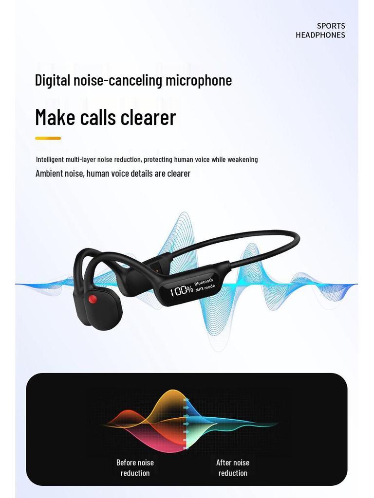 X10 Bone Conduction Bluetooth Over-Ear Headphones: Large Battery, Pro Sports & Swimming