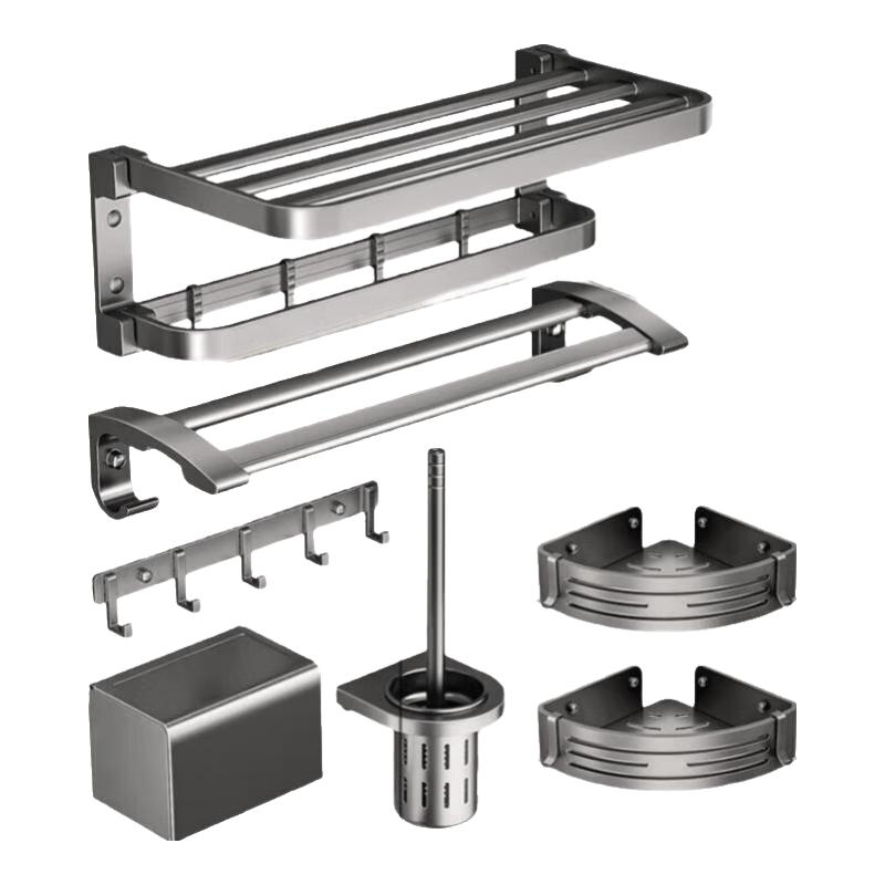 Cobbe Gunmetal Grey Space Aluminum Bathroom Rack Series