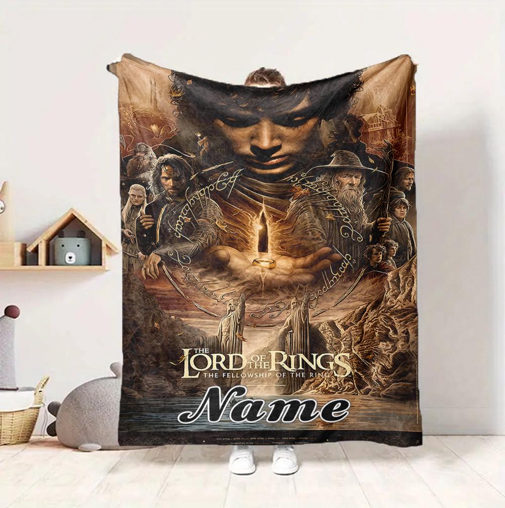 Custom Name Journey Light Flannel Blanket Throw Blanket Soft Warm Sofa Bed home Decor Unique Gift