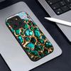 Luxus Grünes Edelstein Gold Schwarz Glas Handyhülle Für Motorola Moto Edge 60 70 20 Lite 30 Pro 40 50 Ultra G45 G54 G55 G75 84 Cover