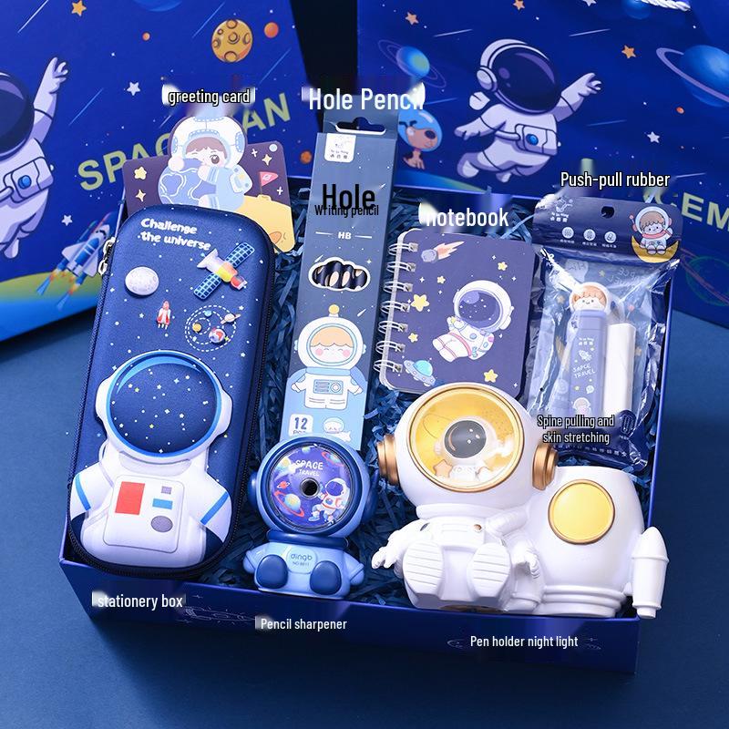 Children's Day Astronaut Stationery Gift Box for 10-Year-Old Boys - Surprise Birthday & Back-to-School Gift