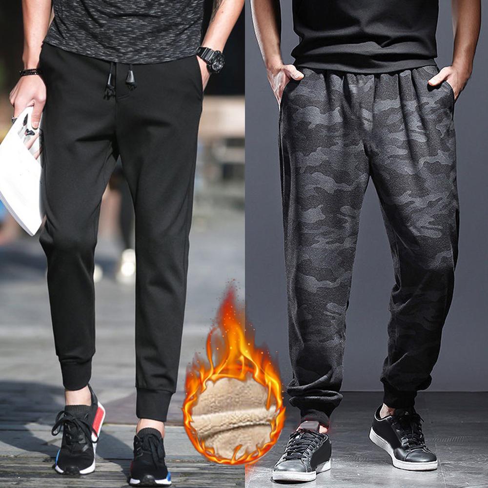 fleece lined track pants mens