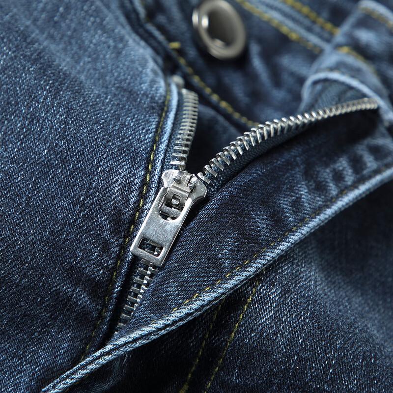 JOW Men's Autumn/Winter Thick Straight-Fit Stretch Denim Jeans