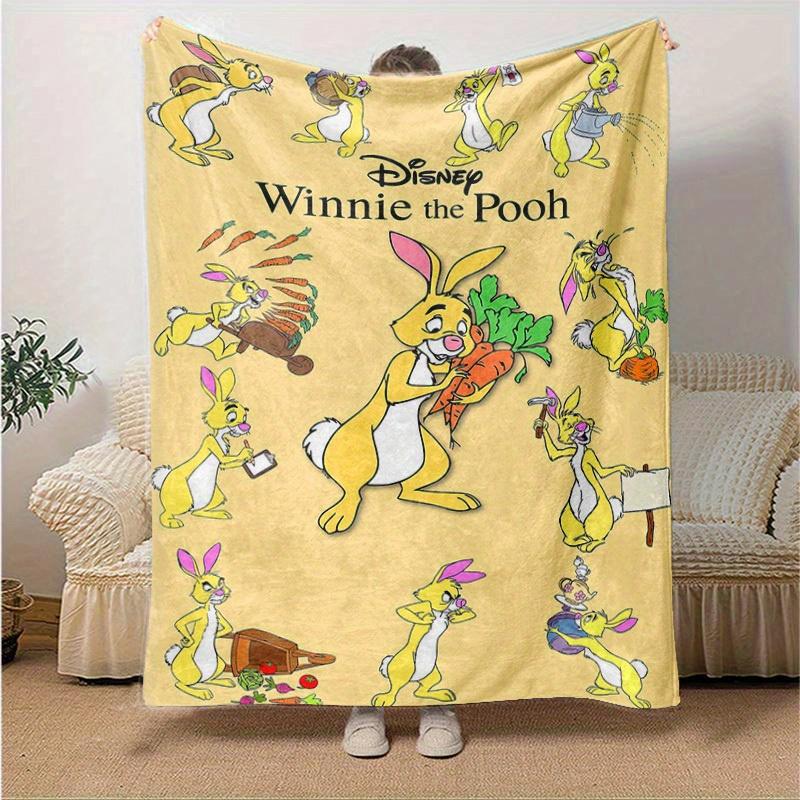 1 peça, Disney Ursinho Pooh Coelho Ferramentas de Jardim Manta Decorativa para Casa Perfeita para Sofá, Cama, Viagem, Acampamento, Carro, Praia, Escritório