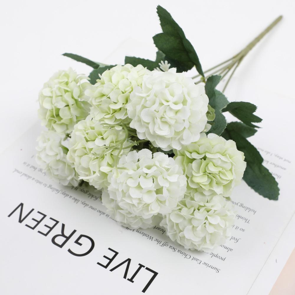Colorful Simulation Hydrangeas Fade-Resistant Realistic Fake Flowers Table Ornaments DIY Artificial Plants