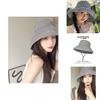 Fashionable Checkered Bucket Hat For Women Adjustable Size Uv Protection Summer Cap