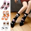 Women's Coral Fleece Socks for Halloween Festivities Cute Pumpkin Ghostly Witch Hat Print Cozy Fuzzy Slipper Ankle Socks