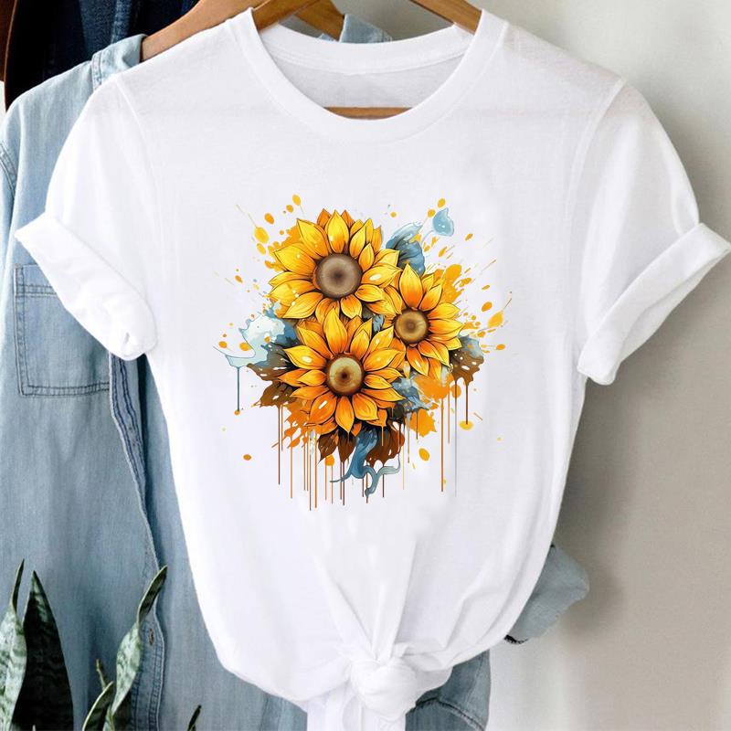 (Asian Size) Women Printed Tee Fashion Lady Clothing Casual T Shirt butterfly trend 90s  Female Top Graphic Short Sleeve T-shirts