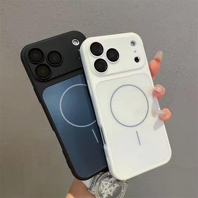 Luxury Nano Frosted Acrylic For Magsafe Case for iPhone 17 Air 16 15 14 13 12 11 Pro Max Plus Magnetic PC Glossy Hard Funda