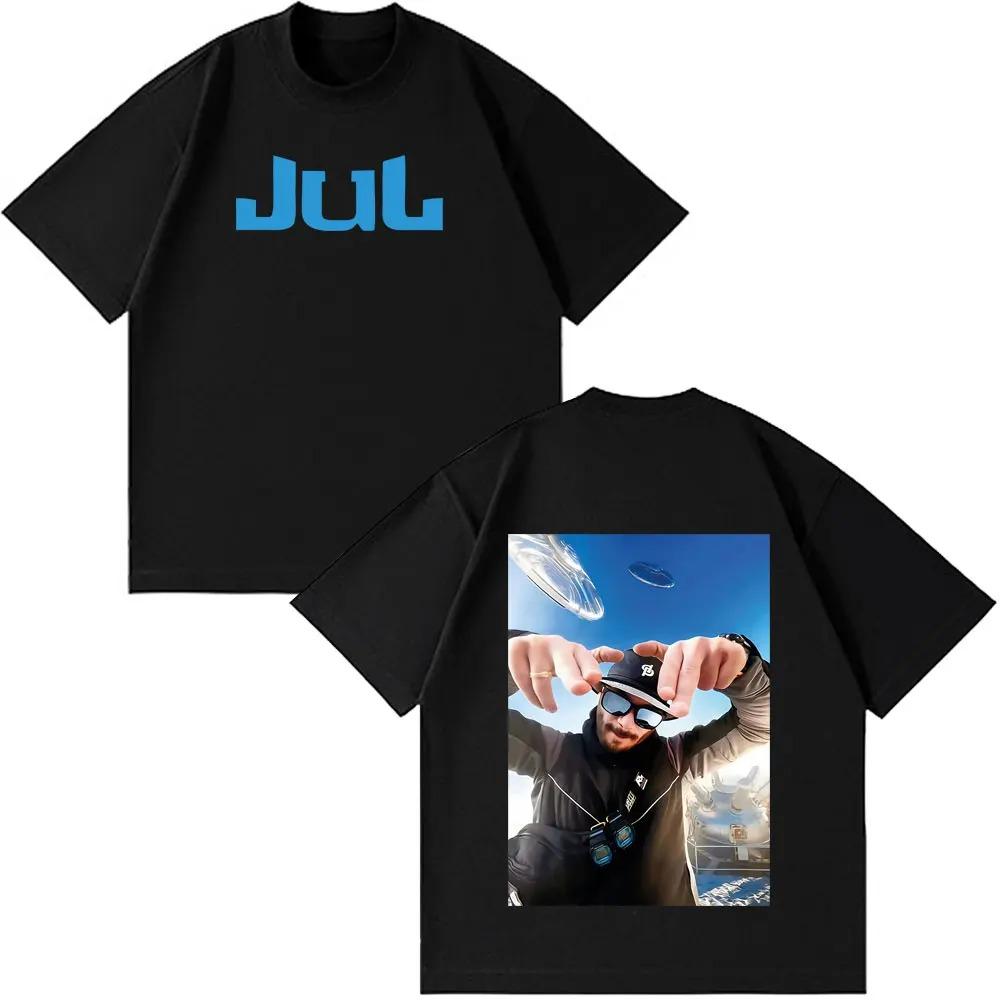 

Unisex Women Hip Hop Fashion Tshirt Rapper JUL Fashion Print Tshirt Cotton Vintage Shortsleeved Oversized Tshirts Streetwear S