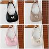 Bow Bowknot Crossbody Bag Y2k Style Half-moon Handbag Elegant Dumpling Shoulder Bag  Outdoor