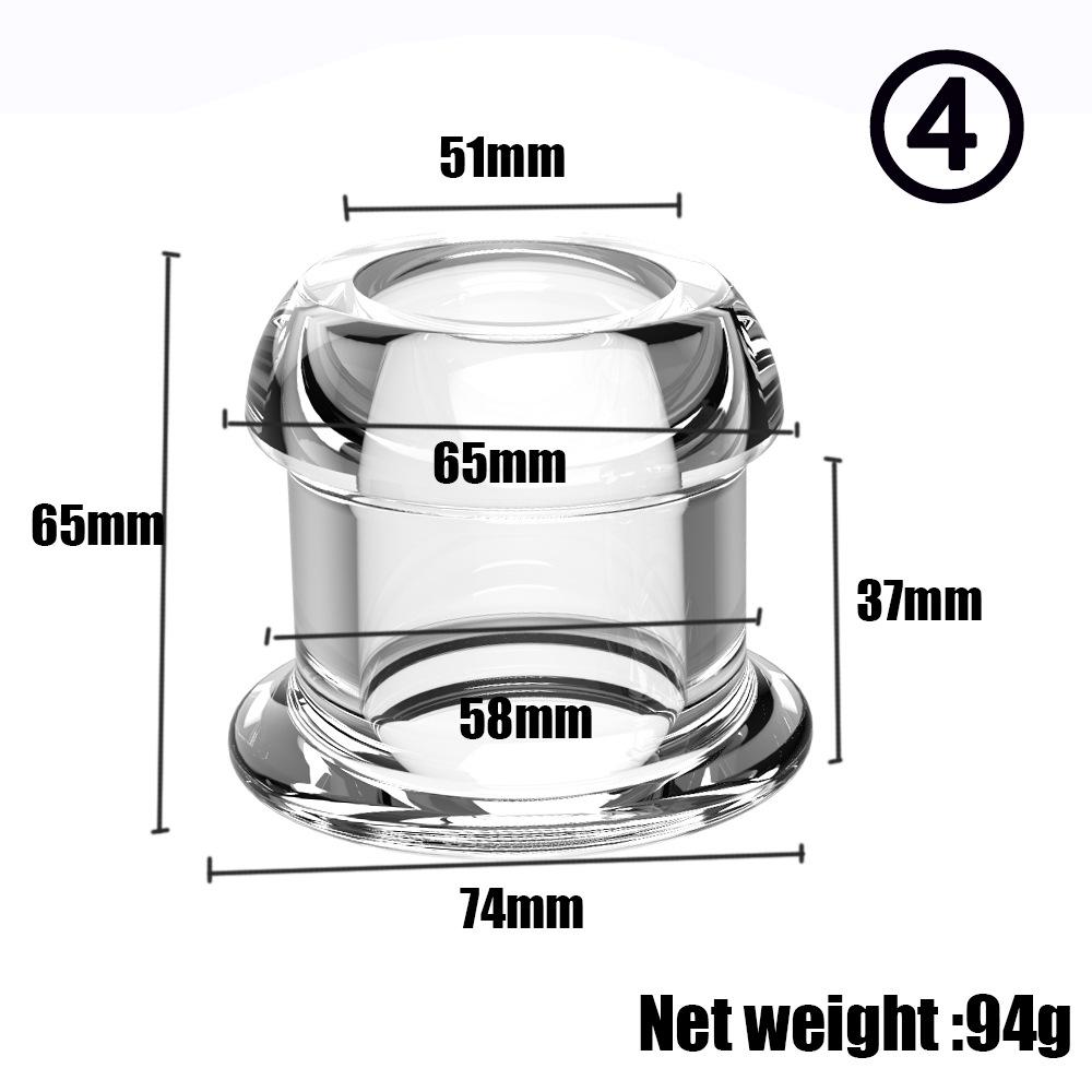 Transparent Hollow Anal Plug with Chrysanthemum Design - Unisex Self-Pleasurer & Enema Cleaning Tool