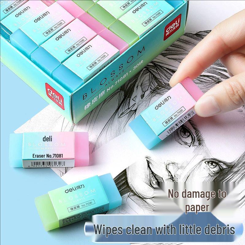 Deli Macaron Color Sandwich Eraser - Easy, Clean Erasing for Students and Children