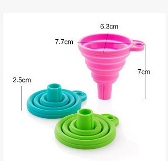 Zhenghui Food-Grade Silicone Folding Funnel with Telescopic Long Neck
