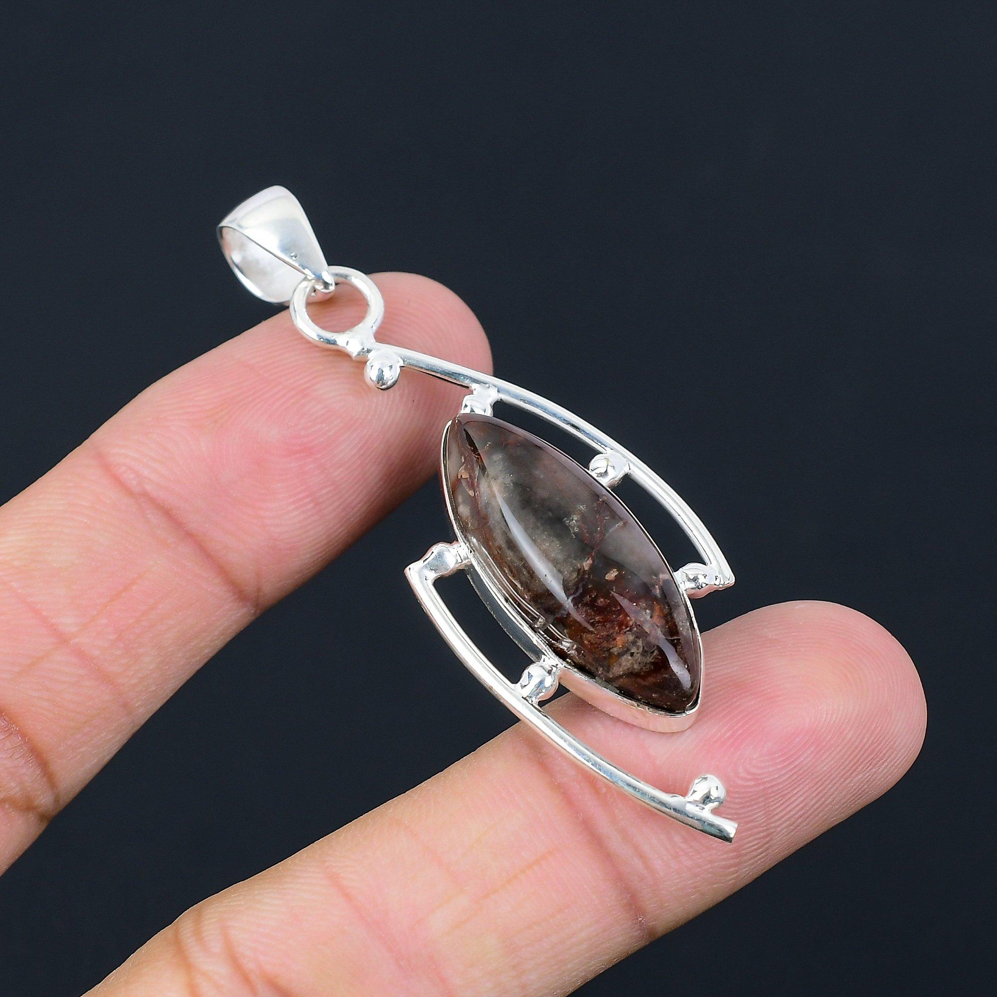 Sisters Day Sale Butterfly Jasper Gemstone Sterling Silver Wife Pendant Jewelry