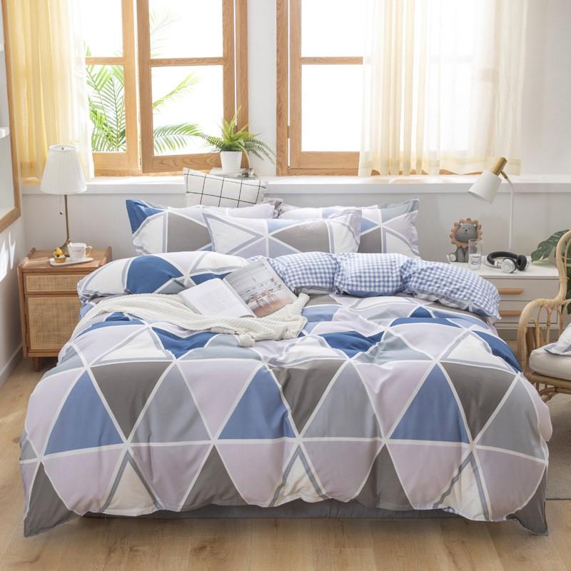 Aloe Cotton Blend Bedding Set Striped Sheet Style Modern Simple 1.2m/1.5m/1.8m/2.0m/2.2m Beds Home Bedroom Decor