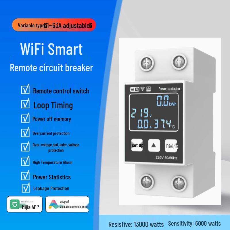 Mijia WiFi Smart Circuit Breaker: Remote Control & Wireless On/Off Switch with Metering.