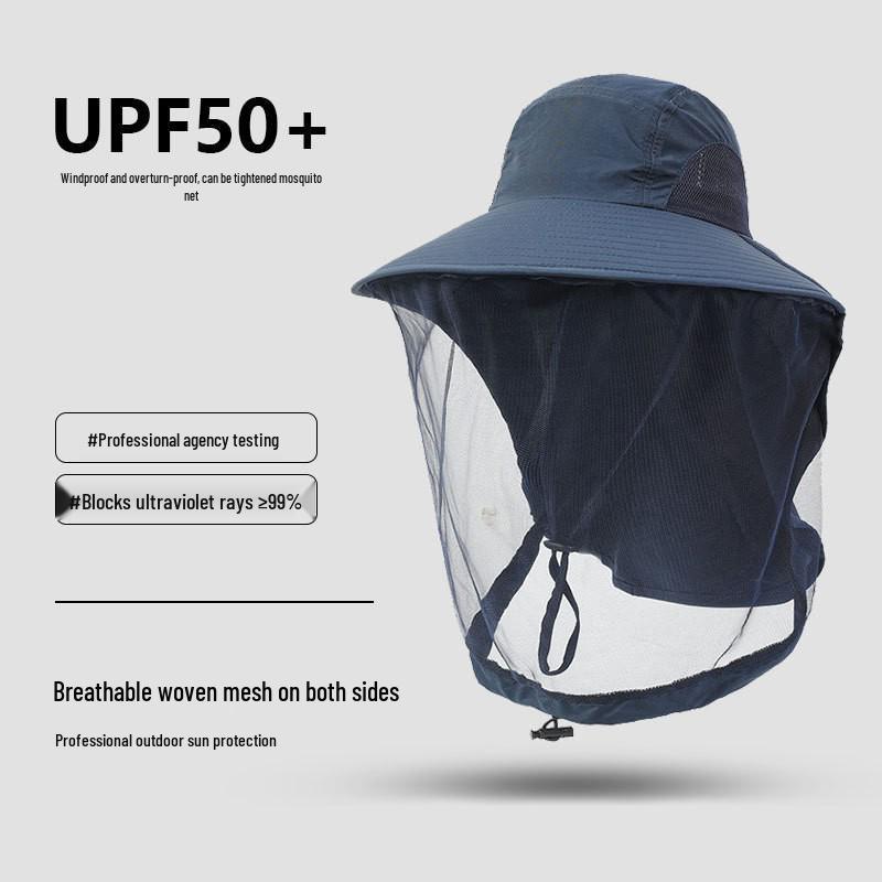 Unisex Sommer Sonnenhut: Moskitosicheres Netz, Schnelltrocknend, Wasserdicht, Ideal zum Angeln und Klettern