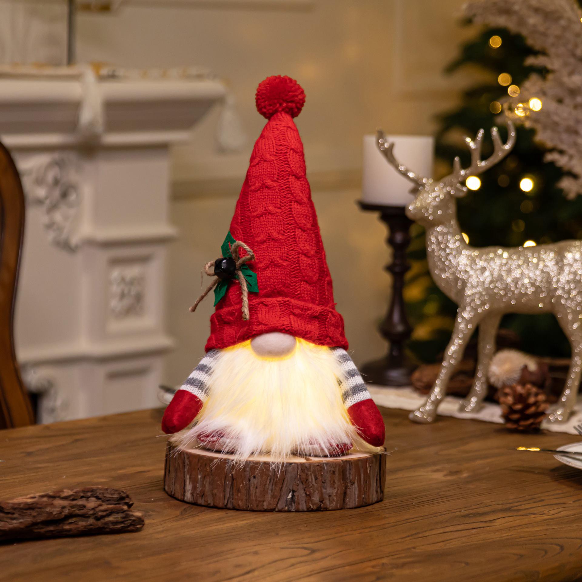 Xintetan Rudolph Figurine: Glowing Christmas Ornament with Sequins and Lights