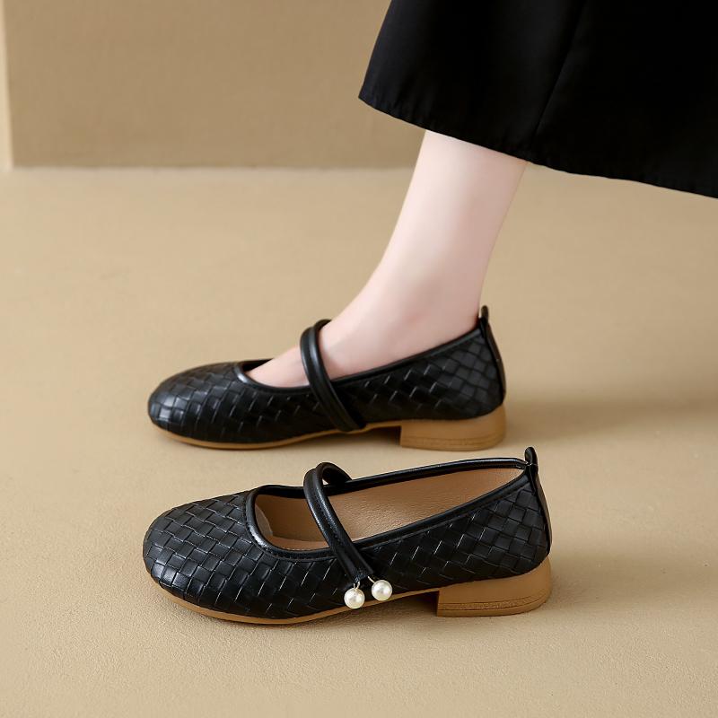 2025 Spring Summer Style Beautiful Shallow Mouth Single Shoe Women Simple Comfortable Versatile Flat Sole Single Shoe