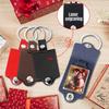 Keychain Pendant, Flip-Up Photo Frame Student Schoolbag Charm, Metal Buckle Scratch-Resistant Bag Car Key Accessory