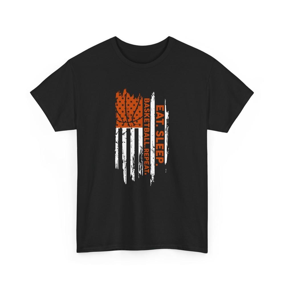 Street Basketball Tee | Athletic Hoops Shirt | American Flag Basket Shirt