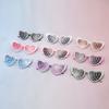 Fashion Sunglasses Fashionable Love Pearl Sunglasses Heart Shaped Sunglasses Anti-Ultraviolet For Party Cycling Outdoor Sports