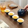 Japanisches Keramik-Teeset Handgefertigte Schönheit Teetasse Porzellan Filter Teekanne Kundenspezifischer Tee-Infuser Traditionelles Teezubehör