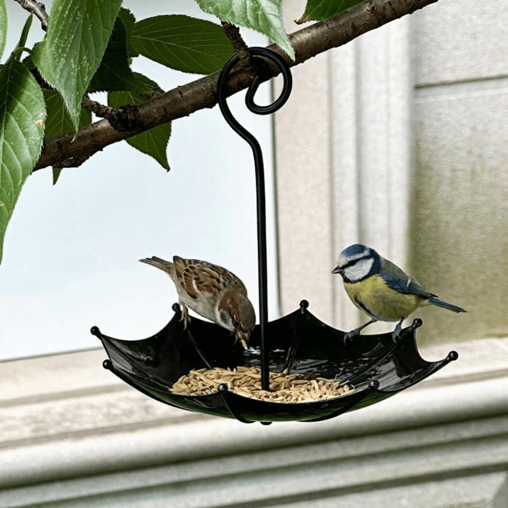 Anti-leakage Bird Feeding Station Umbrella-shaped Bird Food Container  Bird Supplies