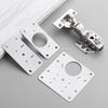 2/10Sets Hinge Repair Plate Kitchen Cabinet Door Hinges Mounting Plate with Screw Flat Fixing Brackets Furniture Hardware Tools